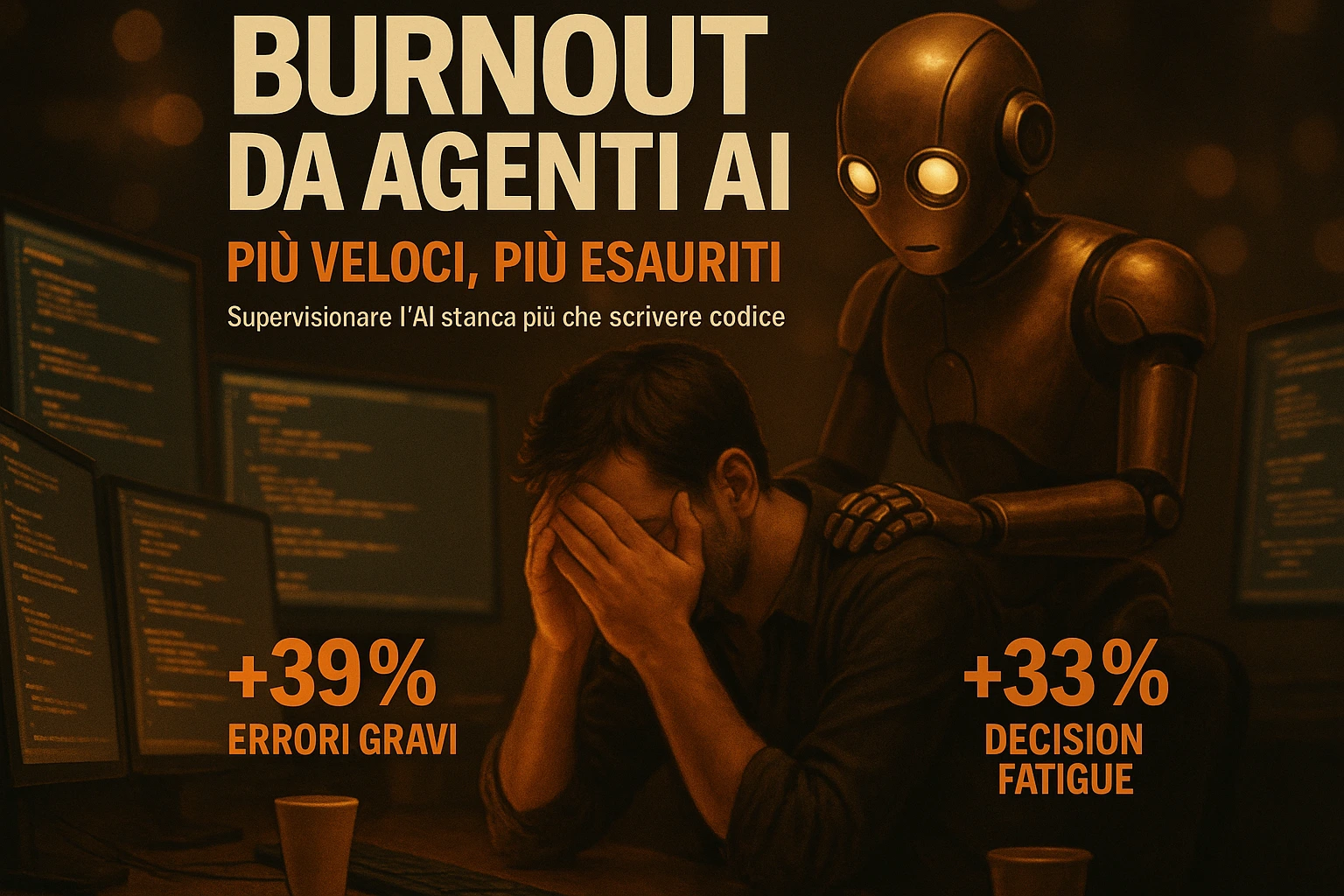 Burnout da Agenti AI: Più Veloci, Più Esauriti