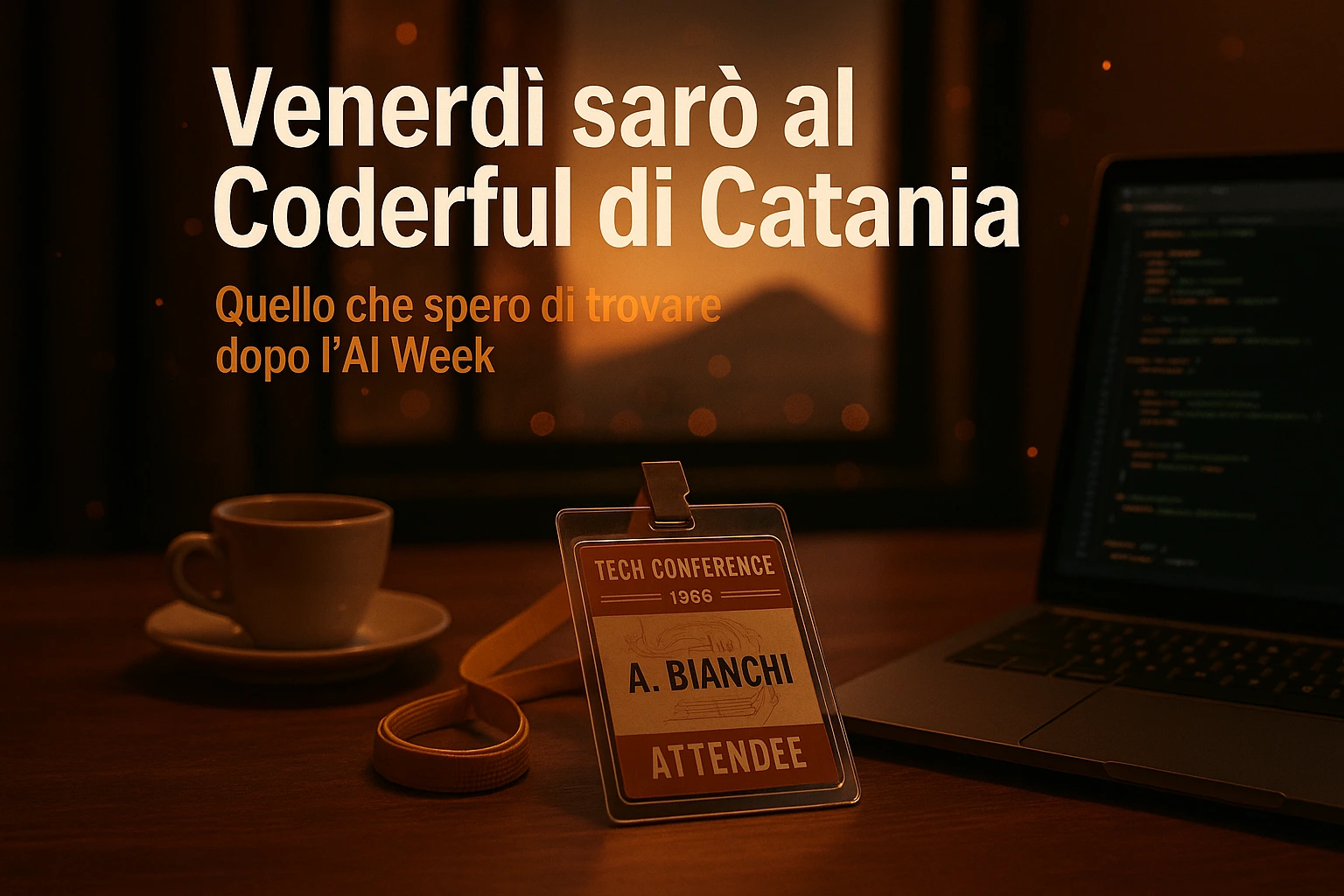 Venerdì sarò al Coderful di Catania. Quello che spero di trovare dopo l'AI Week