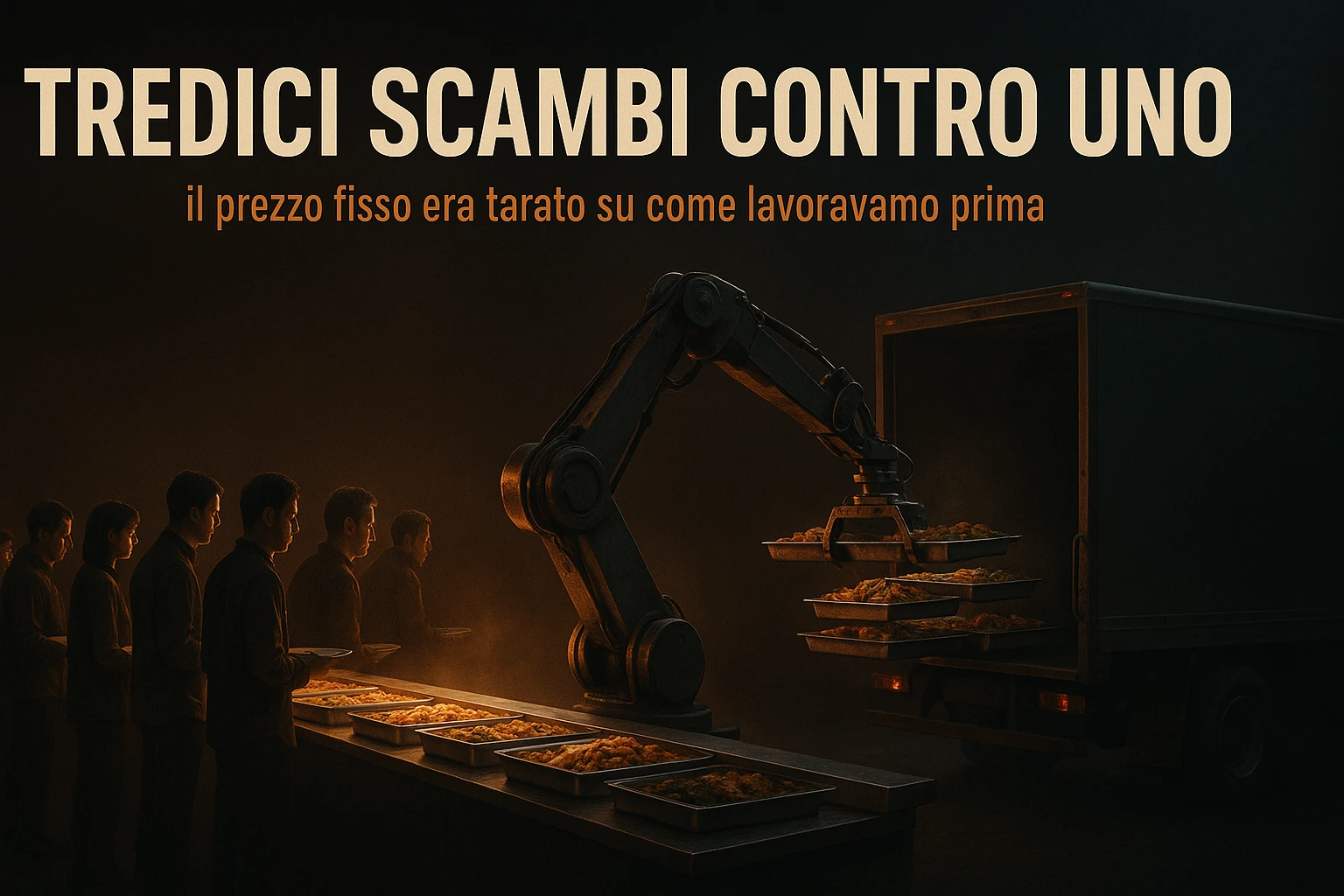 Tredici scambi contro uno. Il prezzo fisso era tarato su come lavoravamo prima
