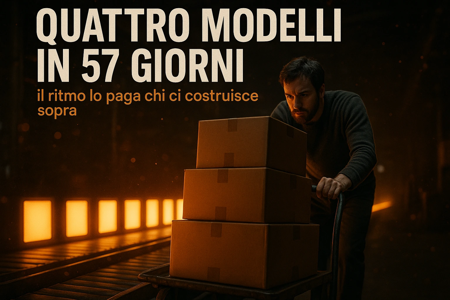 Quattro modelli in 57 giorni. Il ritmo lo paga chi ci costruisce sopra