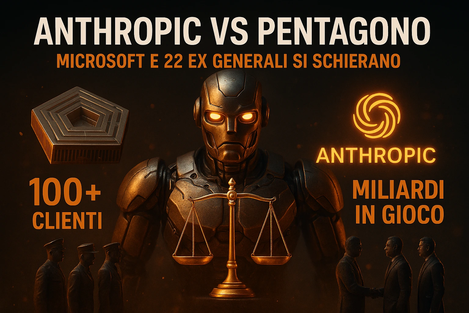 Anthropic vs Pentagono: Microsoft e 22 Ex Generali Si Schierano